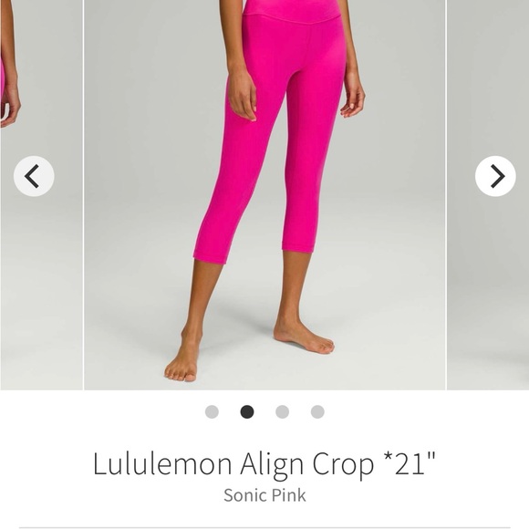 Size 8 Lululemon Align “21 Crop Leggings in Sonic Pink - Picture 1 of 6